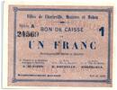 France 1 franc 1 Franc Charleville-Mézières-Mohon Bon de Caisse - 1915 -