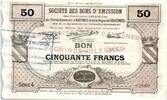 France 50 francs 50 Francs Avesnes Et Solesmes Beauvois-en-Cambrésis -