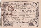 France 2 francs 2 Francs Fourmies Commune - 1917 -