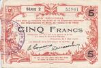 France 5 francs 5 Francs Fourmies Commune - 1916 -