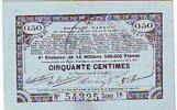 France 50 centimes 50 Centimes 70 communes - 23/04/1915 -