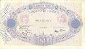 France 500 francs 500 Francs - Rose et Bleu - 16-06-1938 - Série B.2973 -
