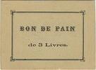 France Sans valeur La-Flèche Bon de pain de 3 livres.Maison Tonnellier -