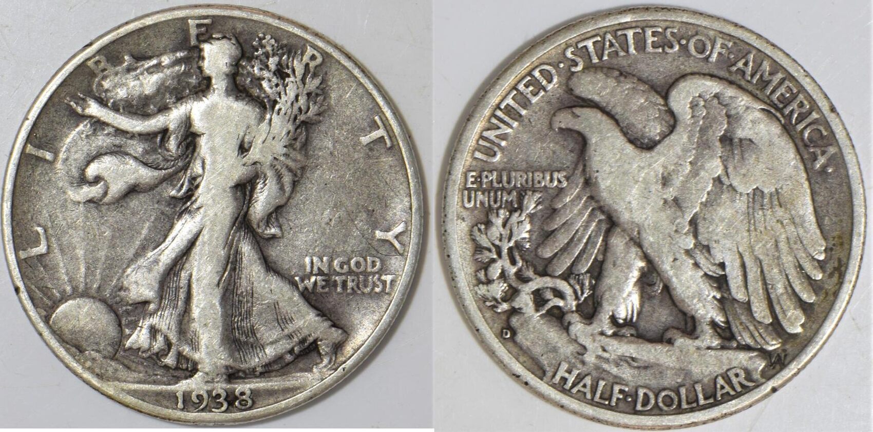 Key popular Date 1938 D Walking Liberty