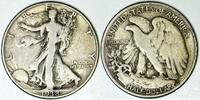 USA Walking Liberty Half Dollar; Choice Original F -