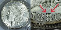 USA 1880/7 Morgan Dollar ANACS AU-55; VAM-6, Top 100; Bold 8/7! 257,66 EUR  + 51,52 EUR frais d'envoi