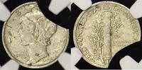 USA 1942 Mercury Dime 20% Curved Clip Mint Error NGC vz+ Details; RARE T... 343,55 EUR  + 51,52 EUR frais d'envoi