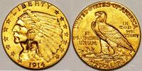 USA $2.50 Gold 1914-D Indian Quarter Eagle; Nice Original, Choice vz+ 584,04 EUR  + 51,52 EUR frais d'envoi