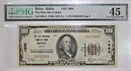 U.S. Paper Money, U.S. Paper Money  Boise, Idaho Type1 National Currency; TFNB of Idaho; CH#1668; PMG-45