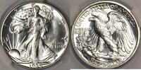 Half Dollars, Half Dollars Half Dollar Walking Liberty  CAC MS-64; Lustr... 446,57 EUR  + 53,58 EUR frais d'envoi