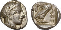 Attica, Athens AR tetradrachm c. 454-404 BC Athena/Owl f.vz 1750,00 EUR1400,00 EUR  + 25,00 EUR frais d'envoi