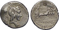 Roman Republic AR denarius 85 BC L. Julius Bursio, male deity/Victory in... 150,00 EUR120,00 EUR  + 15,00 EUR frais d'envoi