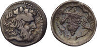 Sicily, Naxos AR litra Dionysos, grapes, pedigree to 1927, cited by Cahn -
