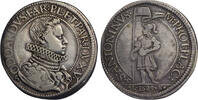 Italy, Piacenza AR scudo Odoardo Farnese, his armoured bust/St. Antoninus of Piacenza -