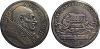 Papal States, Rome AR mezzo piastra Innocent XII, Noah's Ark, Peace of Ryswick (Rijswijk) commemorative -