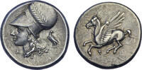 Corinthia, Corinth AR stater c. 375-300 BC Athena, figure of Athena Promachos right/Pegasus, pedigree to before 1941 SUP-