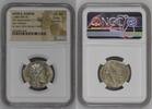 ATTICA, ATHENS  AR Tetradrachm c.440-404 BC NGC Ch AU Strike: 5/5 Surface: 5/5