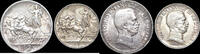 European Coins 2 Lire 2X Italy Unc 1914 1917 1 Lira Silver Coin Quadriga Victor Emmanuel III -