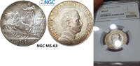 European Coins 63 1 Lira NGC Italy 1913 MS Silver Unc Coin Quadriga Full Luster Earlier Type -