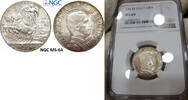 European Coins 64 1 Lira NGC Italy 1913 MS Silver Unc Coin Quadriga Golden Patina Earlier Type -