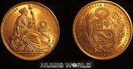 Peru 50 Soles 1965 Peru, 50 Soles, 1965, Lima, Sitzende Liberty, 23,36 g... 3498,00 EUR  + 32,00 EUR frais d'envoi