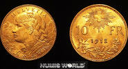 Schweiz 1912 Schweiz, 10 Franken, 1912, Vreneli, Mzz. B, 3,23 g/900 Gold... 609,24 EUR  + 23,00 EUR frais d'envoi