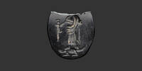 SÉRAPIS - OBSIDIENNE Intaille Gnostique Romaine -