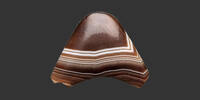 AGATE RUBANÉE Perle Grecque -