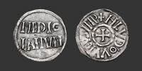    LOUIS Ier LE PIEUX - MILAN Denarius ss