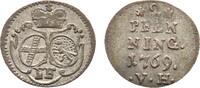 Fulda, Bistum 2 Pfennig Heinrich VIII. von Bibra 1759-1788 -
