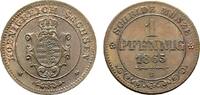 Sachsen-Albertinische Linie Cu Pfennig Johann 1854-1873 -