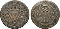 Osnabrück, Bistum Cu 3 Schilling Franz Wilhelm von Wartenberg 1625-1661 -