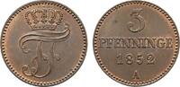 Mecklenburg-Schwerin Cu 3 Pfennig Friedrich Franz II. 1842-1883 -
