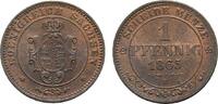 Sachsen-Albertinische Linie Cu Pfennig Johann 1854-1873 -