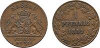 Nassau Cu Pfennig Adolph 1839-1866 -