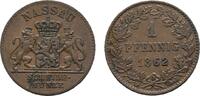 Nassau Cu Pfennig Adolph 1839-1866 -