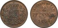 Bayern Cu 2 Pfennig Ludwig II. 1864-1886 -