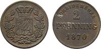 Bayern Cu 2 Pfennig Ludwig II. 1864-1886 -