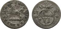 Braunschweig-Wolfenbüttel 6 Pfennig August Wilhelm 1714-1731 -