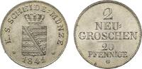 Sachsen-Albertinische Linie 2 Neugroschen Friedrich August II. 1836-1854 -