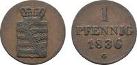 Sachsen-Albertinische Linie Cu Pfennig Friedrich August II. 1836-1854 -
