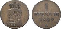 Sachsen-Albertinische Linie Cu Pfennig Friedrich August II. 1836-1854 -