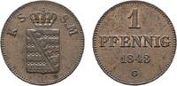 Sachsen-Albertinische Linie Cu Pfennig Friedrich August II. 1836-1854 -