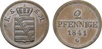 Sachsen-Albertinische Linie Cu 2 Pfennig Friedrich August II. 1836-1854 -