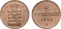 Sachsen-Albertinische Linie Cu 2 Pfennig Friedrich August II. 1836-1854 -