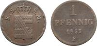 Sachsen-Albertinische Linie Cu Pfennig Johann 1854-1873 -