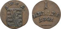 Sachsen-Weimar-Eisenach Cu Heller Carl August 1775-1828 -