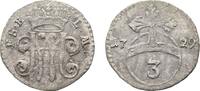 Sachsen-Eisenach 3 Pfennig Wilhelm Heinrich 1729-1741 -