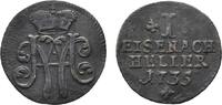 Sachsen-Eisenach Cu Heller Wilhelm Heinrich 1729-1741 -