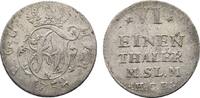 Mecklenburg-Strelitz 1/6 Taler Adolph Friedrich III. 1708-1752 -